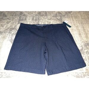 New Perry Ellis Shorts Size 38 Mens Chino Flat Front Cotton Gray-blue